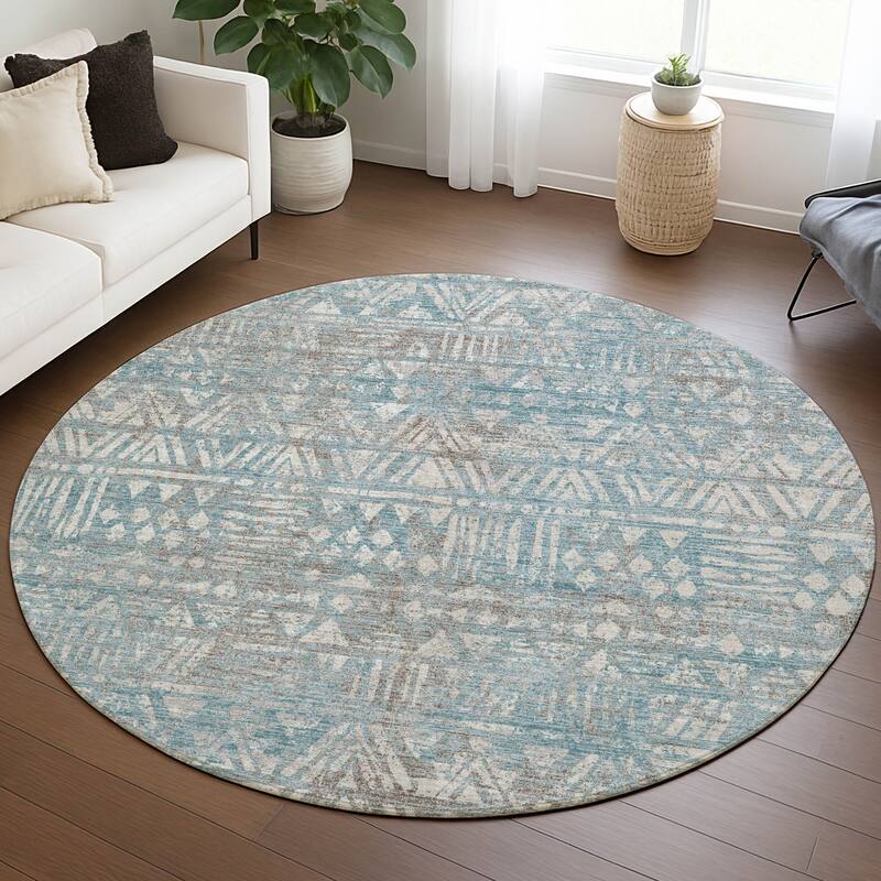 Machine Washable Indoor/ Outdoor Global Jara Chantille Rug