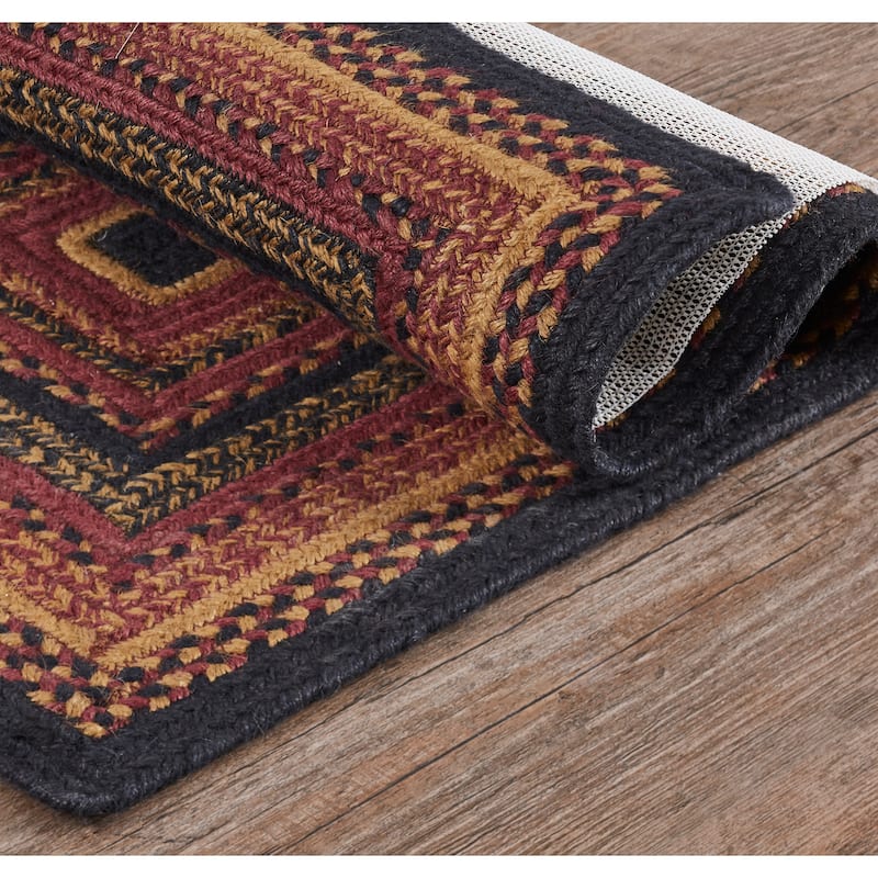 Black & Tan Jute Oval Placemat 10x15