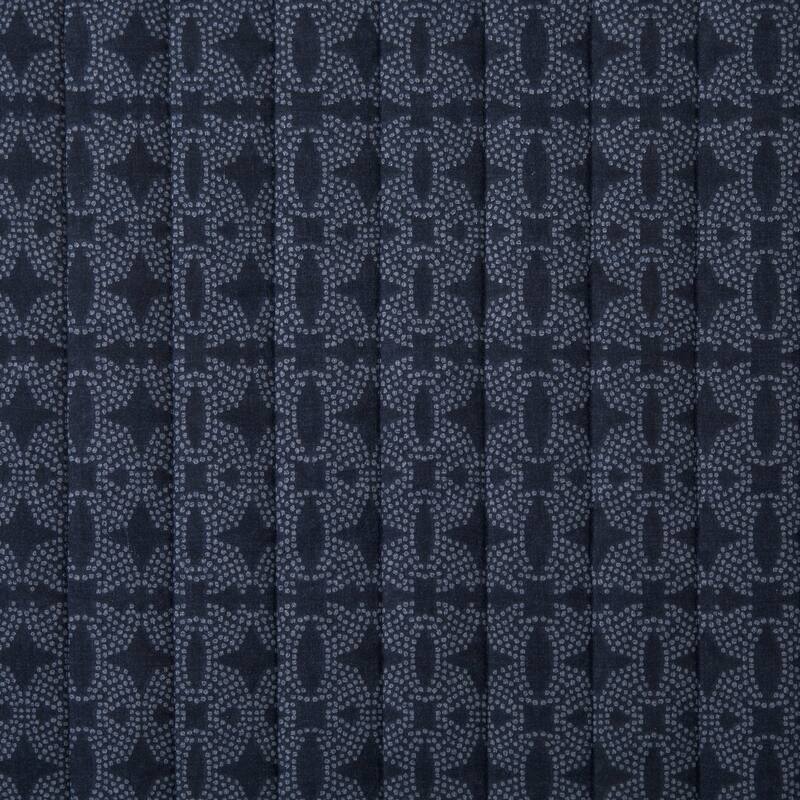 HiEnd Accents Indigo Medallion Design Reversible Quilt Set, 3PC