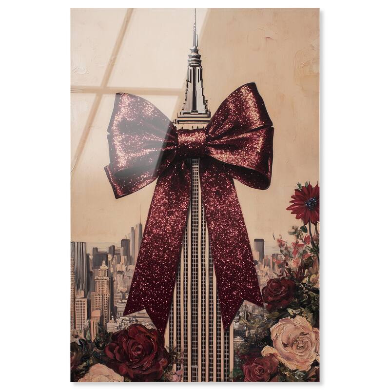 Sparkling Empire State Building Acrylic by Art Remedy, Ready to Hang - 30" x 45"