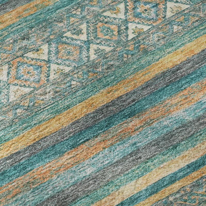 Premium Washable Super Soft Boho Stripes Mayfield Rug