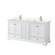 Option White / Carrara Cultured Marble Top / Brushed Gold