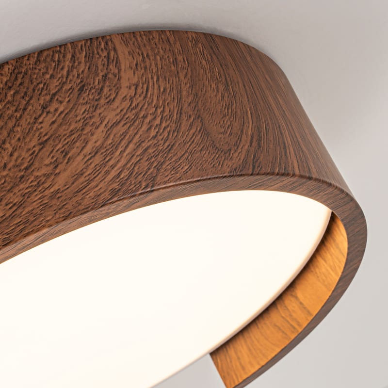 Starsky 5CCT LED Round Wooden Flush Mount - 11.81''