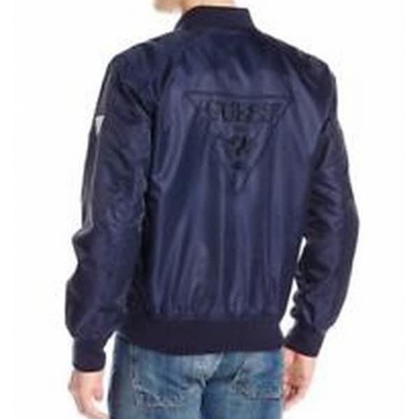 guess blue bomber jacket