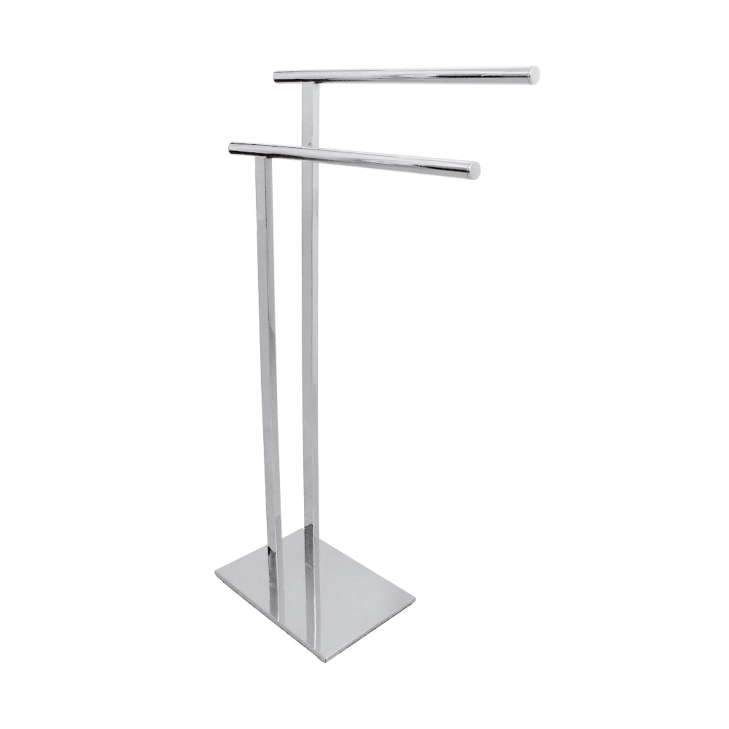 Edenscape Double L Shape Pedestal Towel Holder in Matte Black