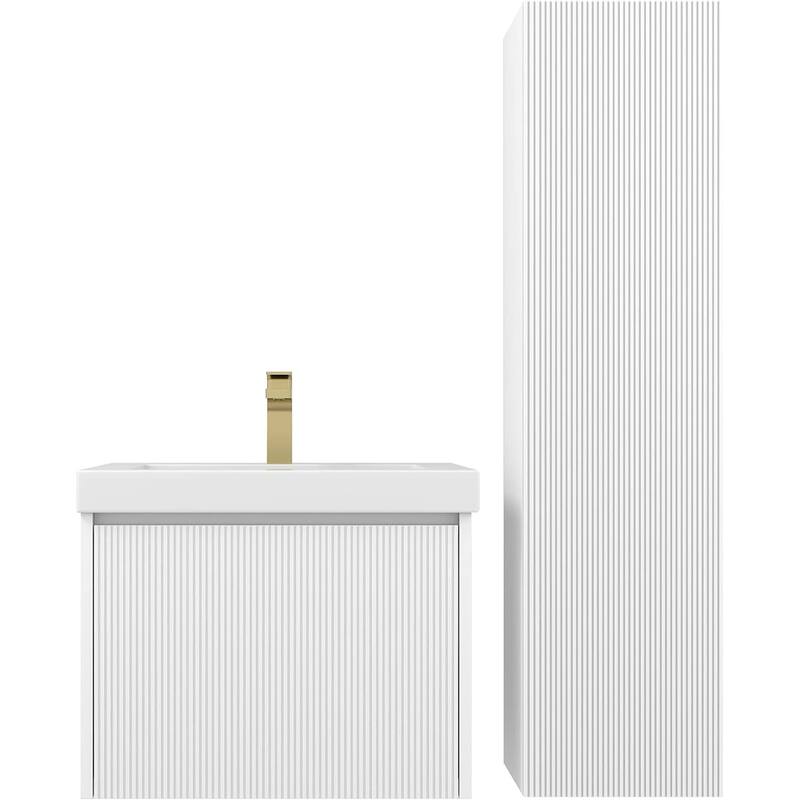 Blossom Positano 24" Floating Vanity with Sink & Side Cabinet