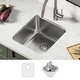 preview thumbnail 26 of 87, KRAUS Dex Stainless Steel Single Bowl Undermount Kitchen Bar Sink 16 7/8 in. x 18 3/4 in. x 9 in., sink KA1US17B
