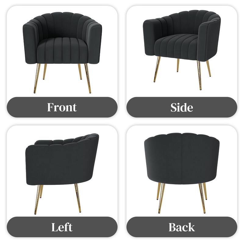 Ouyessir Oversized Modern Upholstered Accent Chair with Tufted Back