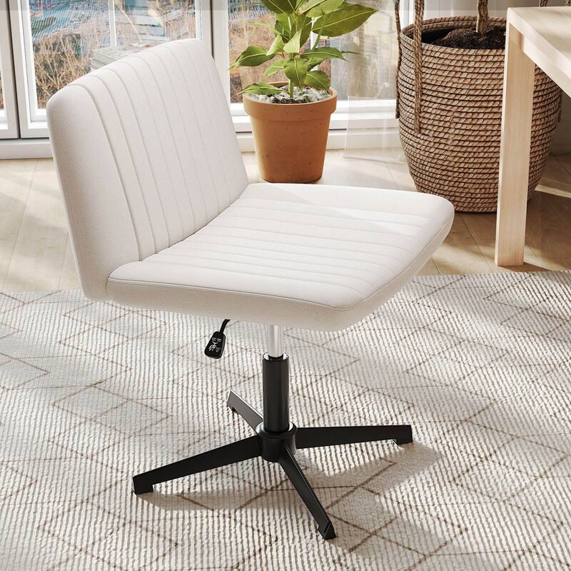 Costway Criss Cross Chair No Wheels with Soft-Padded Wide Seat - See Details
