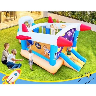 6 in 1 Inflatable Bouncer House for Kids - 187"W*122"D*81"H