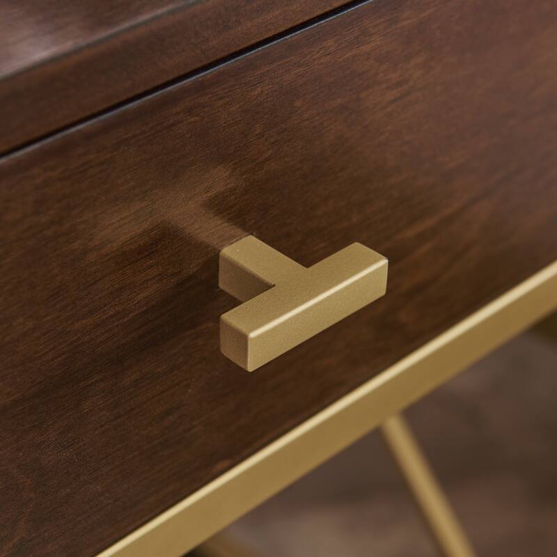 Contemporary Charging One Drawer Nightstand Side Table