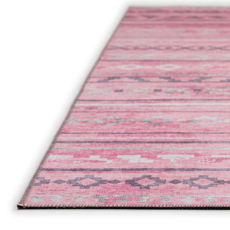 Indoor/ Outdoor Addison Yuma Southwest Striped Washable Area Rug
