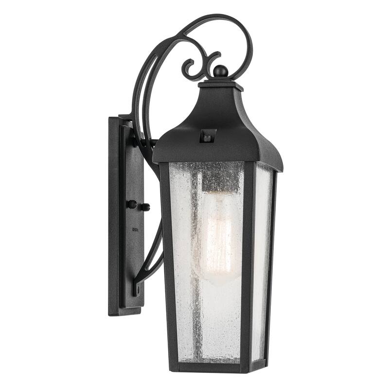 Kichler Lighting Forestdale 14.75 in. 1-Light Textured Black Outdoor Wall Sconce - 14.75 in