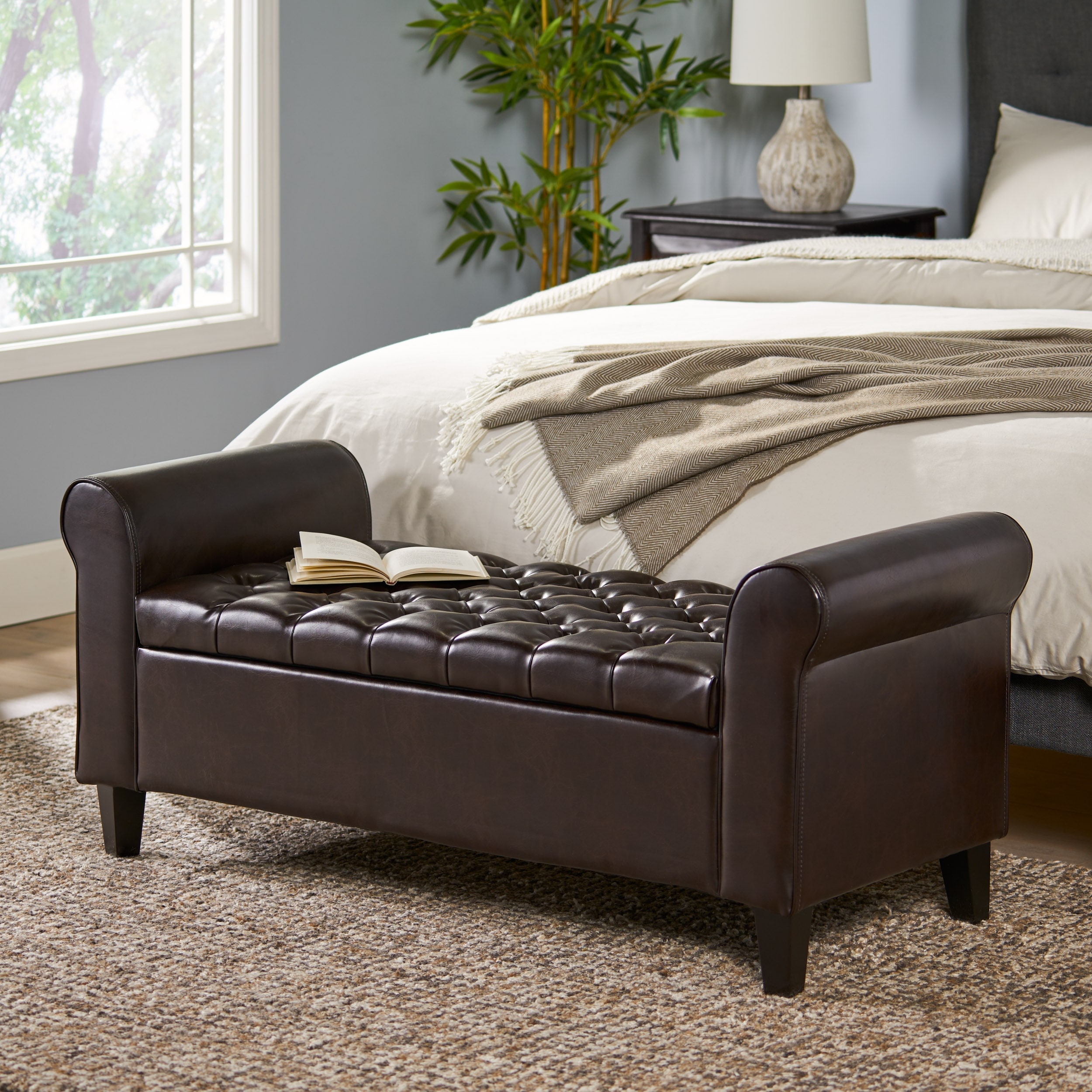 Hayes Armed Storage Bench