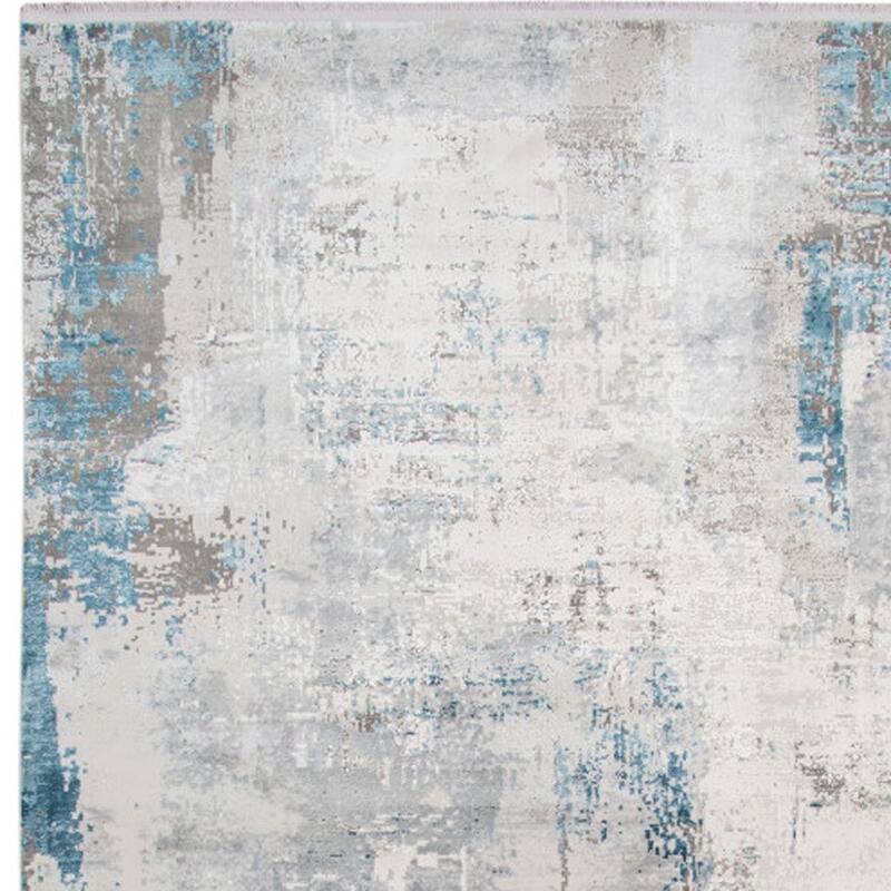 HomeRoots Abstract Contemporary Rectangle Area Rug