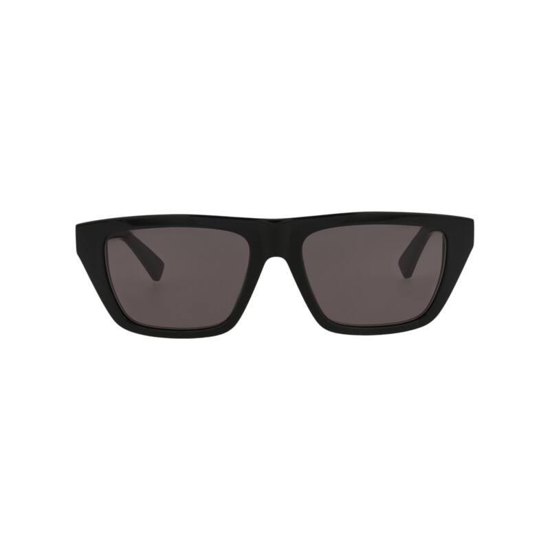 Bottega Veneta Square-Frame Recycled Acetate Sunglasses - Black Black Grey - Black - Grey Lens