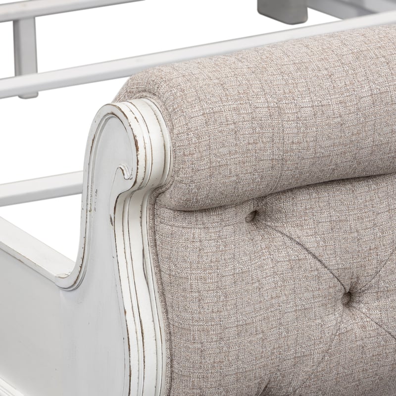 Liberty Furniture Magnolia Manor Upholstered Sleigh Bed, Dresser, Mirror, Chest -California King , King or Queen