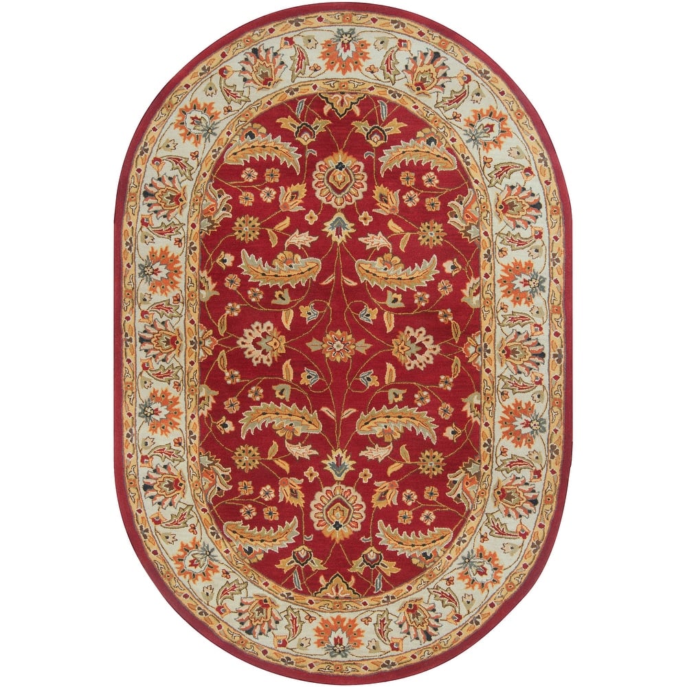 Livabliss Traditional Caesar Border Area Rug