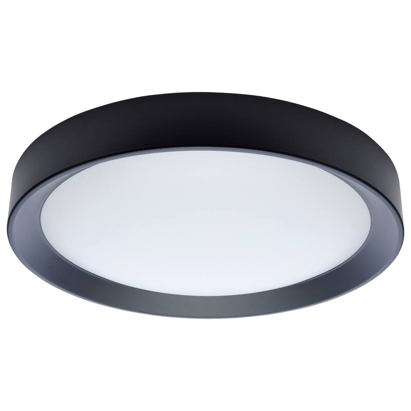 Selene 17 Inch LED Flush Mount CCT Selectable Black Finish - Black