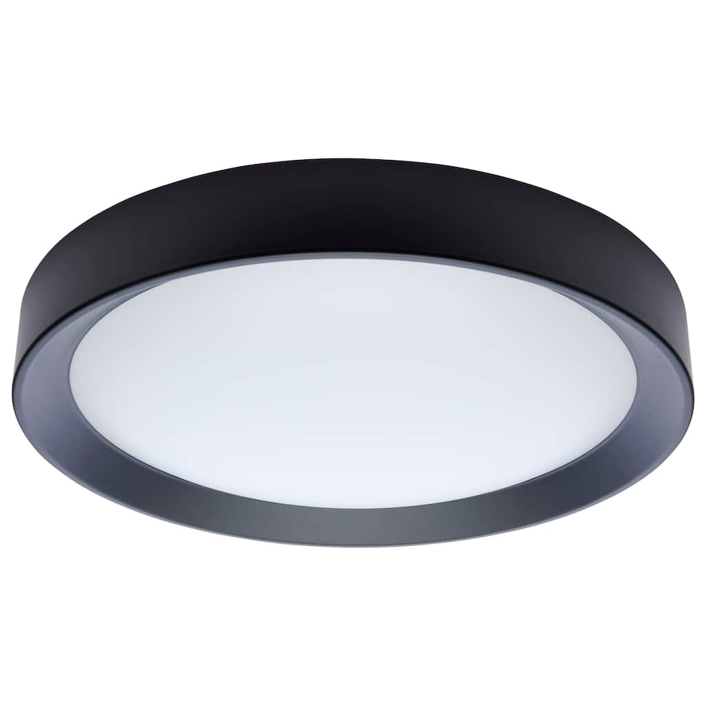 Selene 17 Inch LED Flush Mount CCT Selectable Black Finish