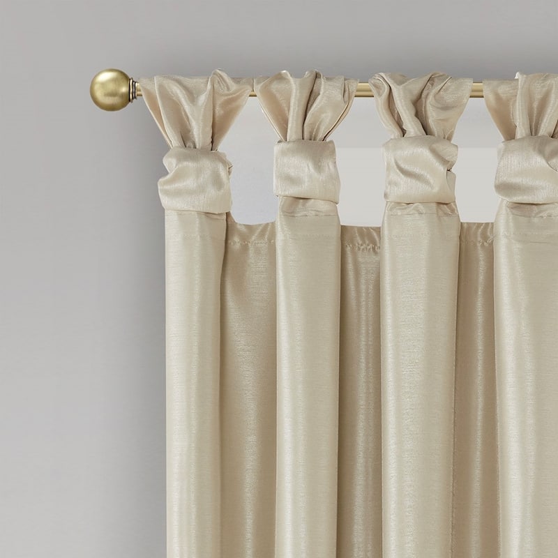 Twist Tab Total Blackout Window Curtain Panel 50x95" Blackout - Champagne