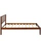 preview thumbnail 11 of 10, Solid Pine Wood Platform Bed Frame with Headboard - Durable Construction, Walnut
