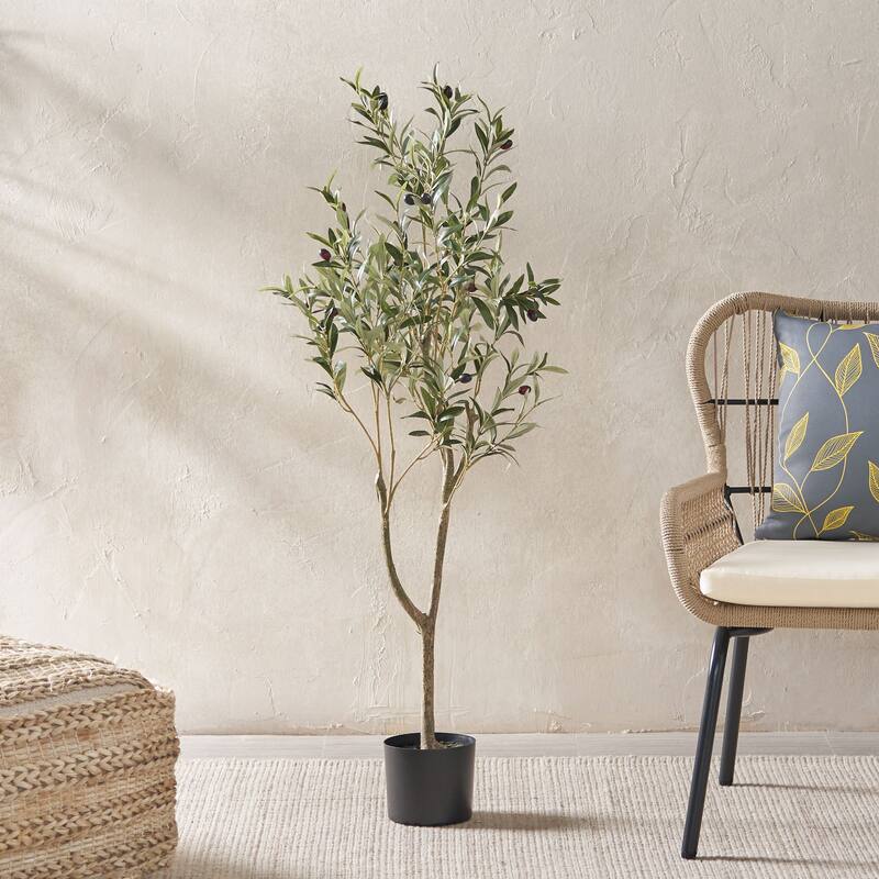 Taos 4' x 1.5' Artificial Olive Tree by Christopher Knight Home