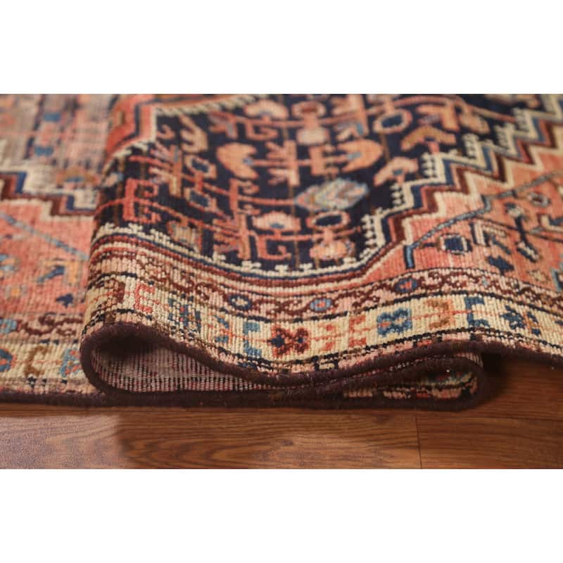 Hamedan Antique Persian Accent Rug Handmade Wool Carpet - 3'4"x 5'10"