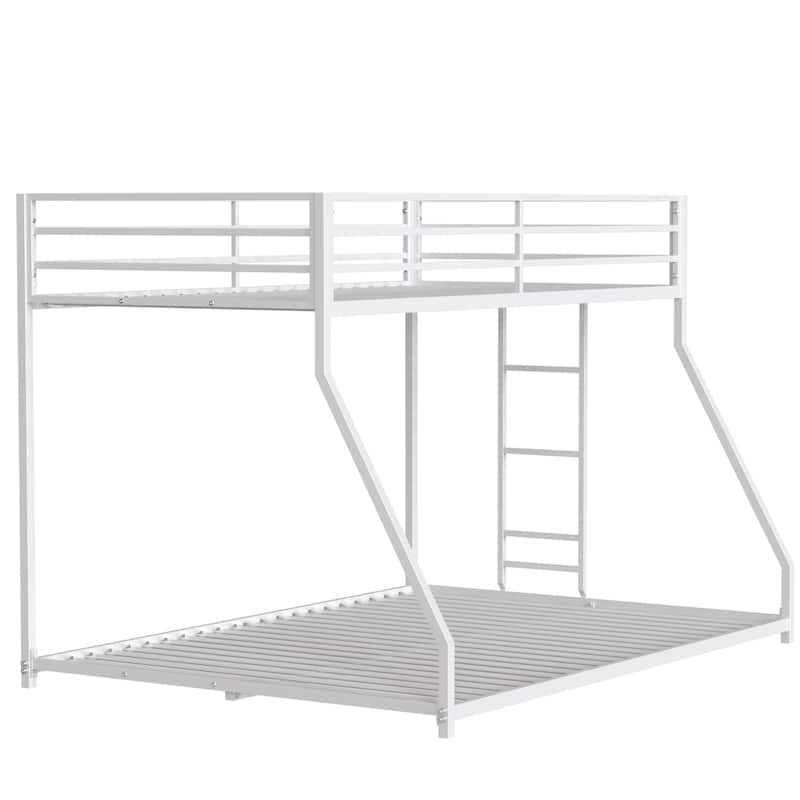 Heavy-Duty Twin Over Full Metal Bunk Bed, No Box Spring Needed