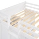 preview thumbnail 17 of 17, Multifunctional Design Loft Bed with Ladder, Wardrobe, Desk and Bookshelves, Full size, White