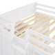 preview thumbnail 36 of 54, Multifunctional Design Loft Bed with Ladder, Wardrobe, Desk and Bookshelves, Full size