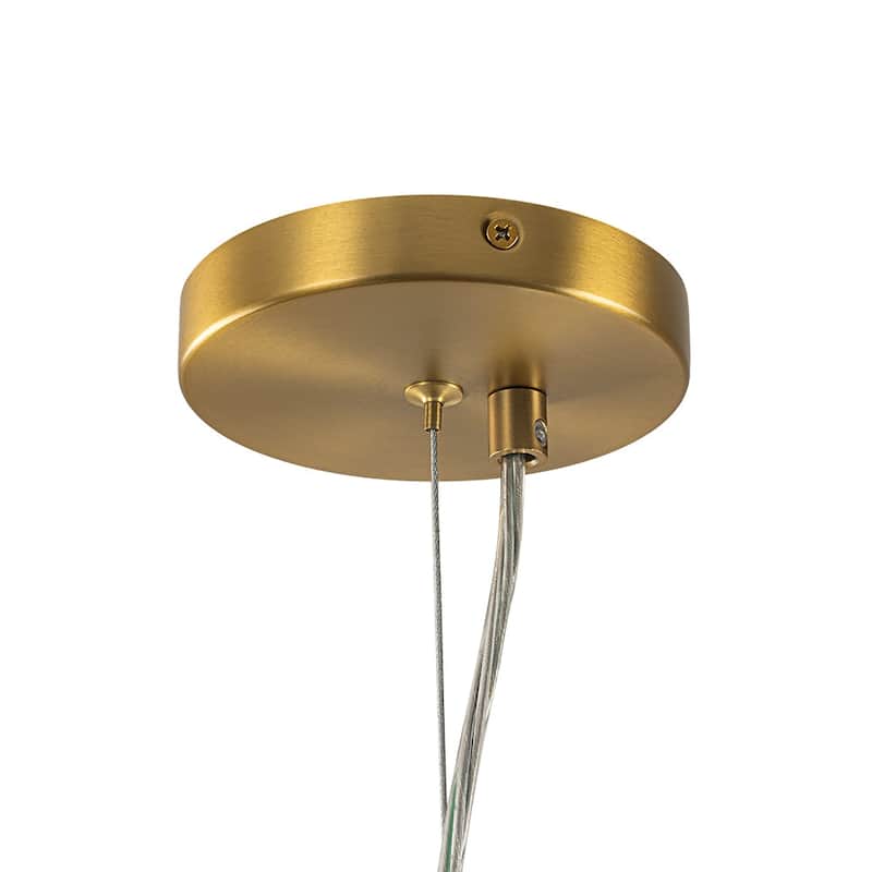 Art Deco 6-Light Dimmable Cluster Smoked Glass Bubble Chandelier