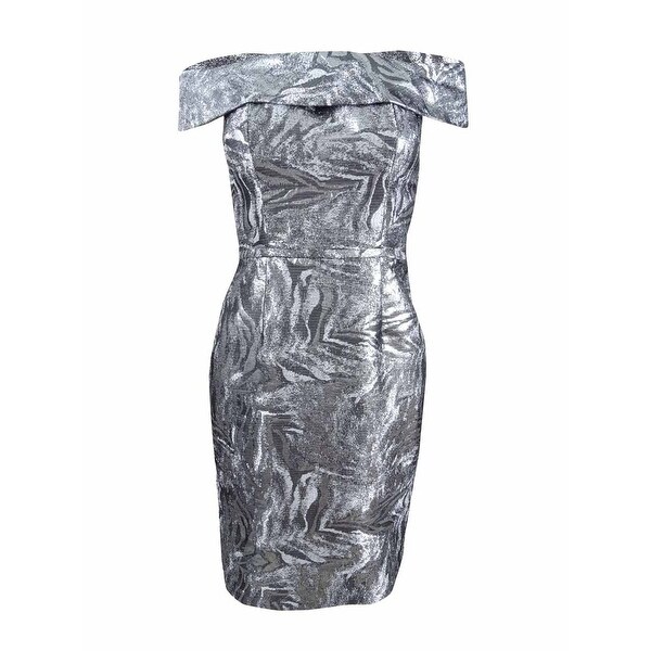 silver calvin klein dress