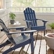 preview thumbnail 7 of 32, Hollywood Outdoor Outdoor Acacia Wood Foldable Adirondack Chairs (Set of 2) by Christopher Knight Home Navy Blue