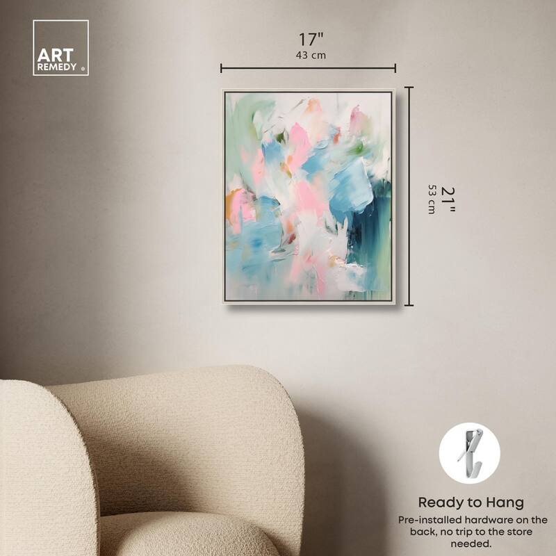 Neon Breeze I Canvas by Art Remedy