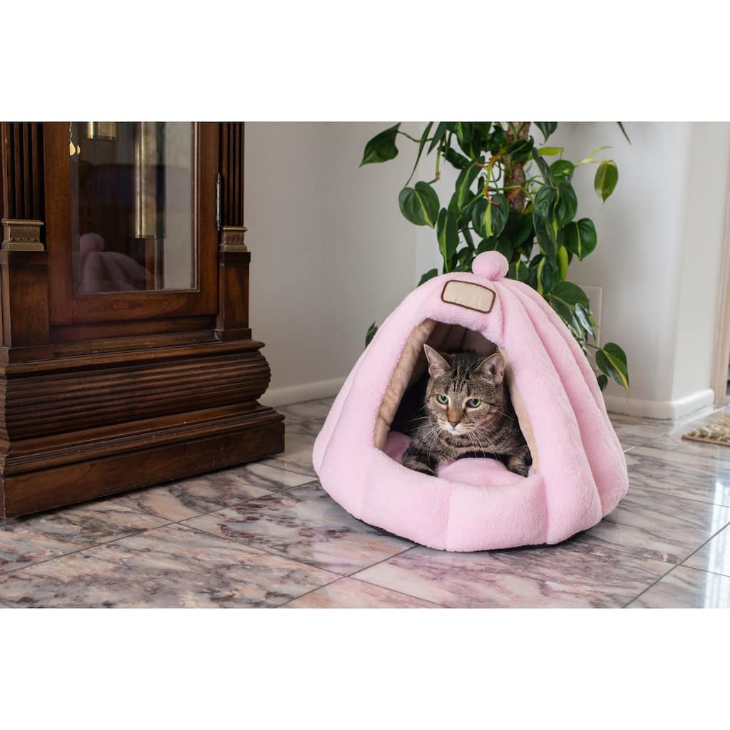 Cat Bed Soft PInk - 18"(L) x 18"(W) x 16"(H)