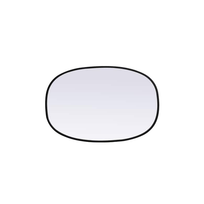 Indigo Home Metal Frame Oval Mirror 20x30 Inch