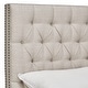 preview thumbnail 6 of 5, Knightsbridge Tufted Linen Chesterfield Headboard by iNSPIRE Q Artisan Full