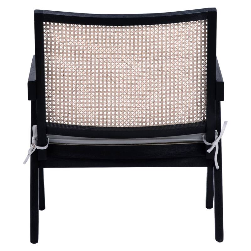 Arnald Cotton Upholstered Occasional Chair, Black/Natural
