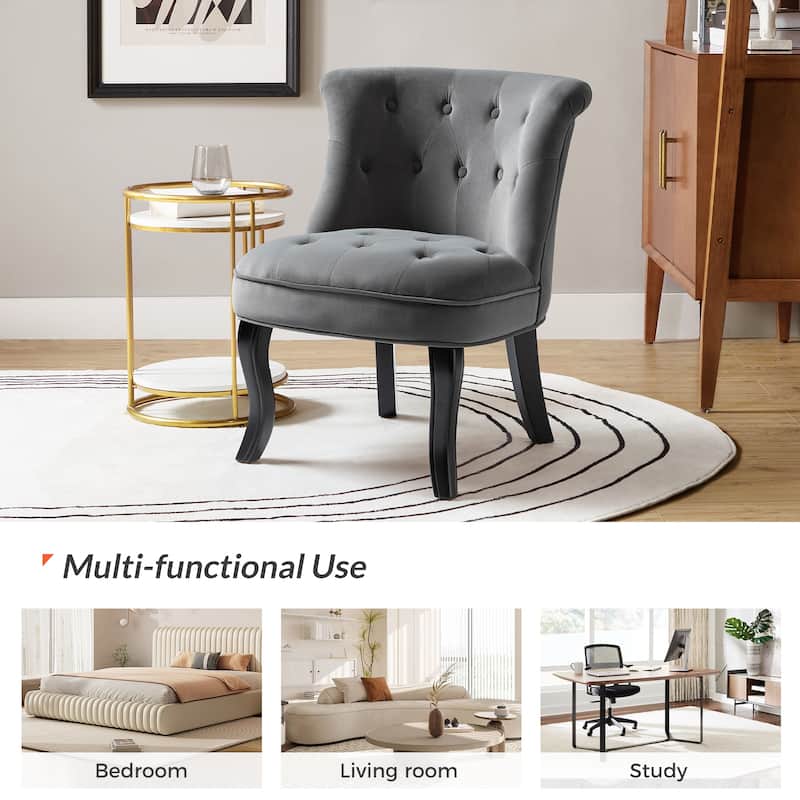 Christi Vibrant Tufted Velvet Upholstered Accent Chairs Set of 2 by HULALA HOME