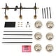 Carrall Modern 6-Light Black Gold Linear Chandelier Glass Pendant Light Fixture 28 L X 13.5 W X 9 H