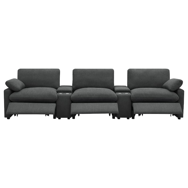 Collins 5-Piece Power Reclining Home Theater Seating - 150"W x 40"D x 38"H