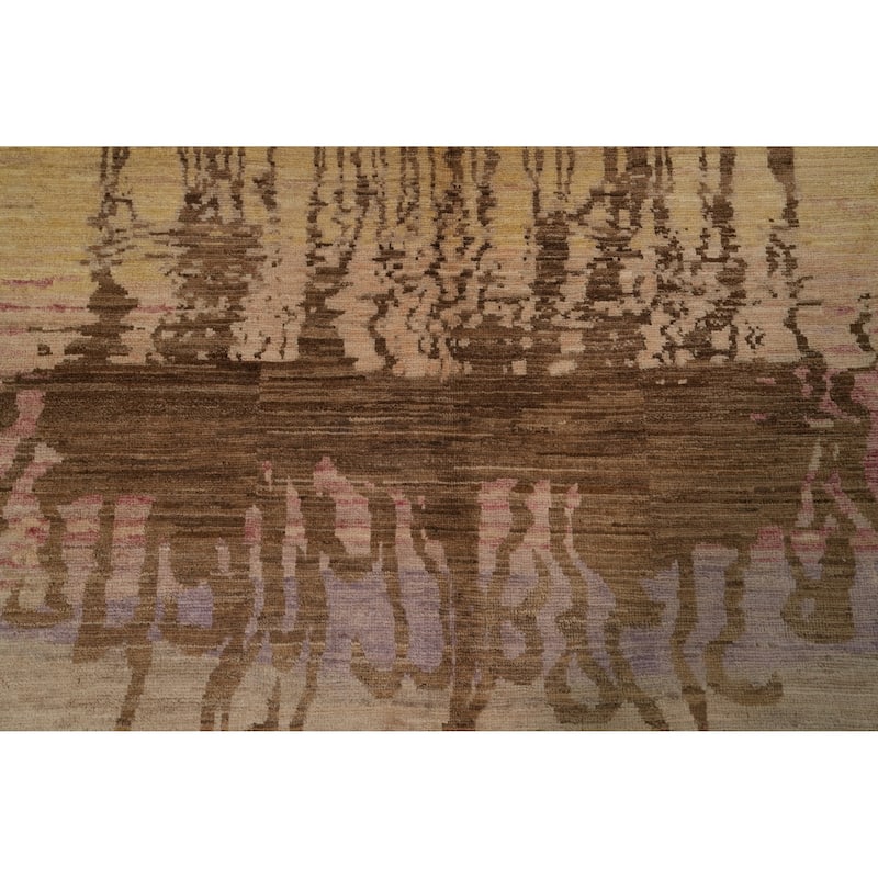 Hand Knotted Oriental 100% Wool Carpet Modern Animal Pictorial Multi-Colored Modern Area Rug - 7' 3'' X 4' 11''