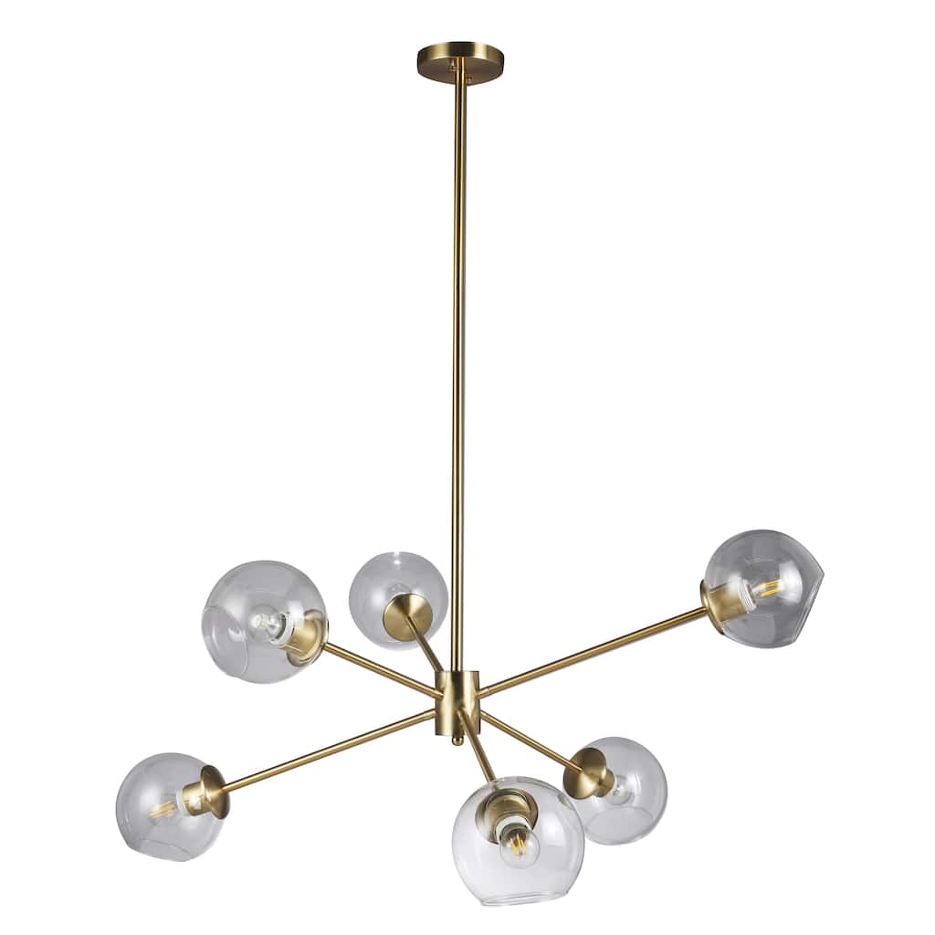 SAFAVIEH Lighting Ozella Chandelier - 38" W x 38" D x 17" H - Gold