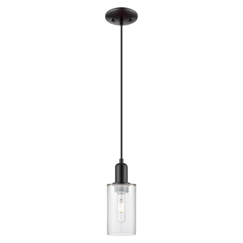 Innovations Lighting Endless Possibilities Arcadia - Clymer - 1 Light 4" Cord Hung Mini Pendant - Clear/Matte Black