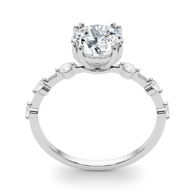 Auriya 14k White Gold Lab Grown Round Diamond Engagement Ring 0.50 to 5.00 ct. tw. (F-G VS)