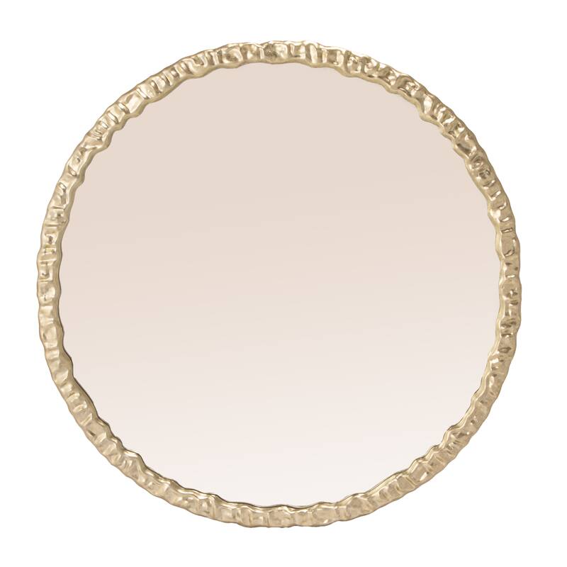 Textured Metal Framed Wall Mirror - 31.88"L x 31.88"W x 1.13"H