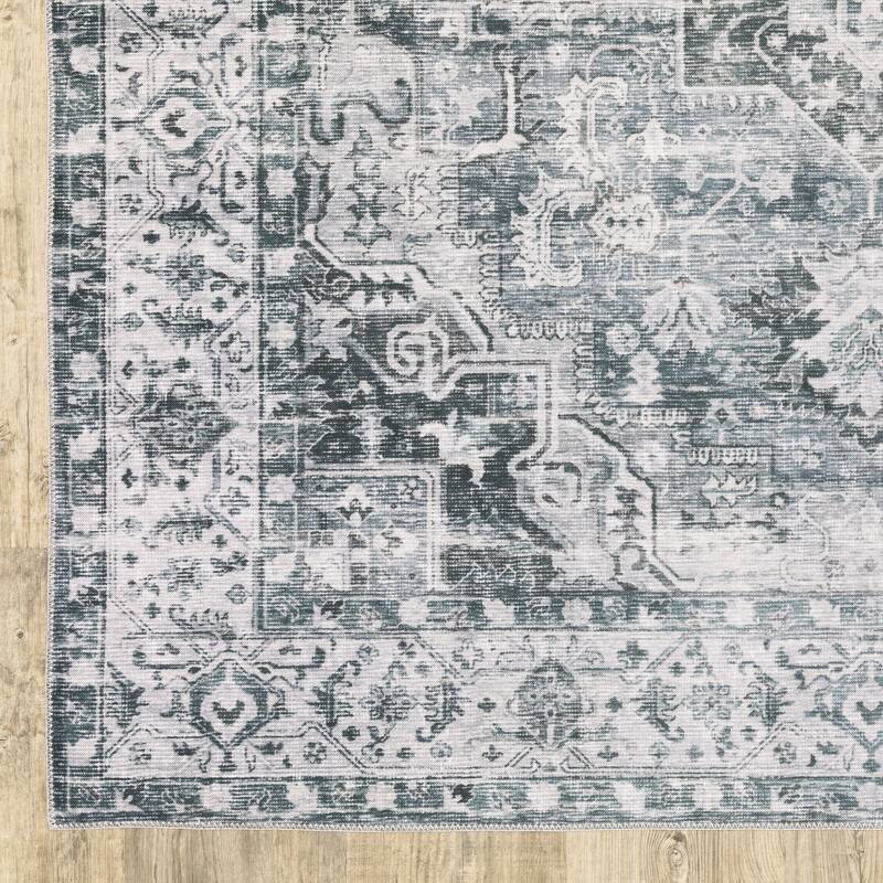 Vista Home Clarissa Washable Center Medallion Indoor Area Rug