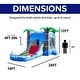 preview thumbnail 8 of 16, HeroKiddo Ocean Commercial Grade Inflatable Water Slide Bounce House Combo with Splash Pool (with Air Blower), Lightweight