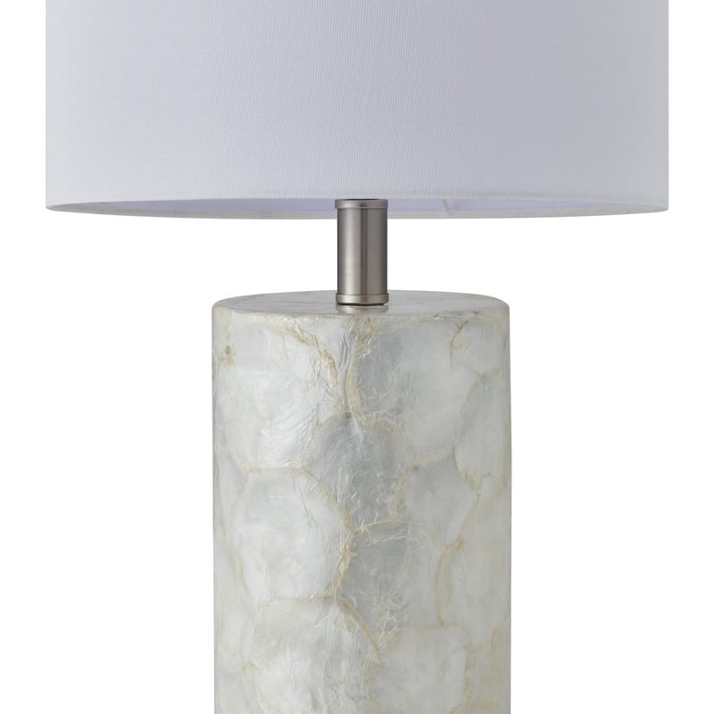 KAWOTI 18'' Resin Table Lamp With Seashell wrapped Finish - W12" * H18"